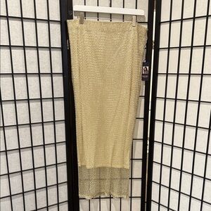RACHEL Rachel Roy Gold Pencil Skirt